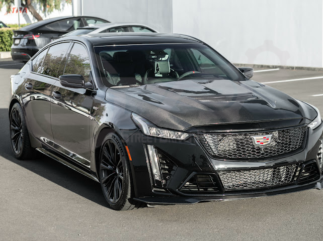 2020-Up Cadillac CT5 / CT5-V / CT5-V Blackwing | Blackwing Style CARBON FIBER Front Vented Hood