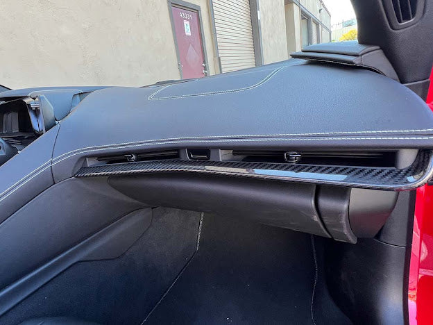 2020+ CHEVROLET CORVETTE C8 CARBON FIBER INTERIOR OVERLAY DASH TRIM