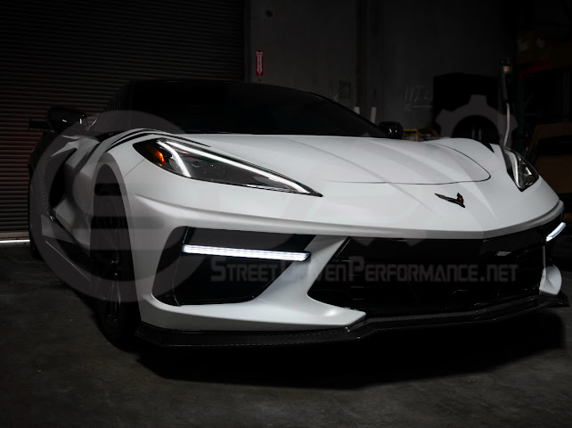 2020-UP CORVETTE C8 STINGRAY & Z51 | SEQUENTIAL FRONT GRILLE LED DRL LIGHT BAR BEZEL INSERTS PAIR