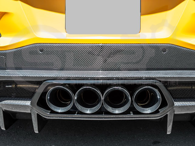 2023-UP CHEVROLET CORVETTE C8 Z06 | SDP PERFORMANCE PACKAGE CARBON FIBER REAR BUMPER FINNED DIFFUSER