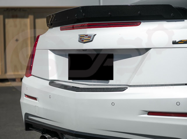 2015-2019 CADILLAC ATS / ATS-V COUPE | FACTORY STYLE CARBON FIBER REAR TRUNK DECKLID APPLIQUÉ INSERT TRIM REPLACEMENT