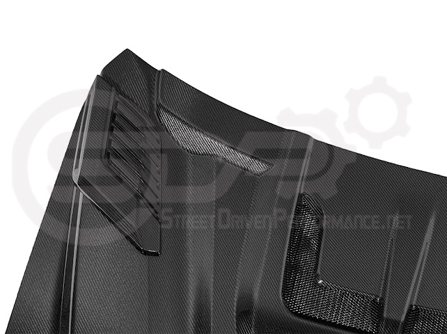 2022-UP TOYOTA TUNDRA | SDP CARBON FIBER FRONT VENTED HOOD WITH SIDE VENTS