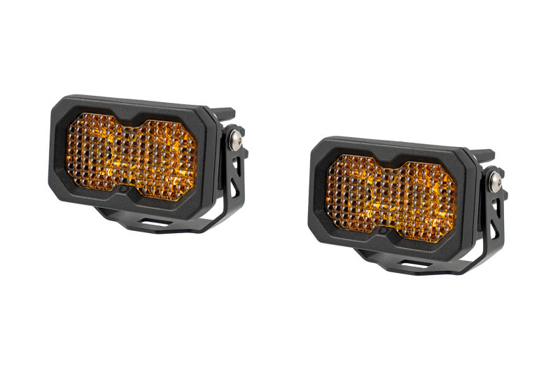 Diode Dynamics C2 2.0 Pro Yellow Flood Standard ABL (pair)