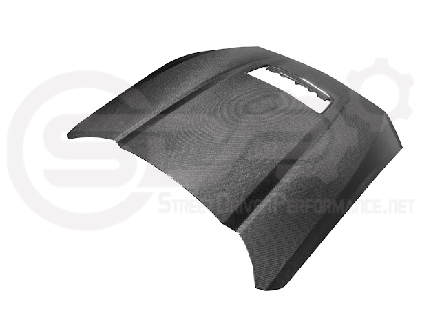 2024-Up Ford Mustang S650 | Factory Style CARBON FIBER Front Hood with Hood Vent (2 versions)