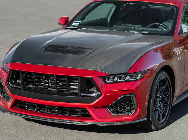 2024+ FORD MUSTANG S650 | CARBON FIBER FRONT GRILLE INSERT REPLACEMENT UPPER & LOWER