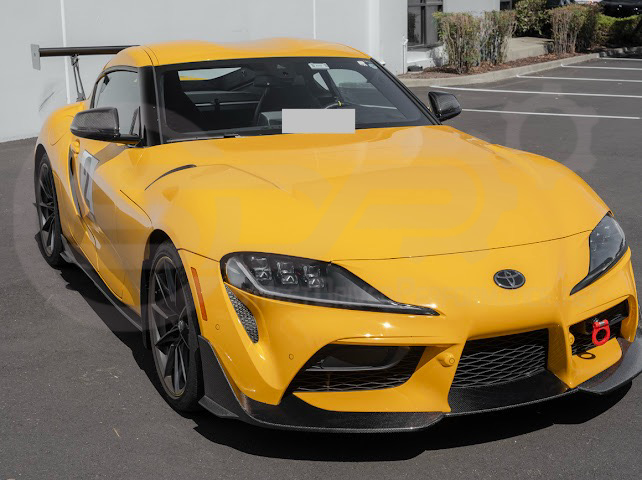 2020-Up Toyota GR Supra A90 A91 | A91 Package CARBON FIBER 3 Piece Front Bumper Lip Splitter Ground Effects