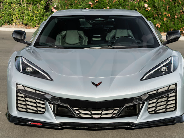 2023+ CHEVROLET CORVETTE C8 Z06 | CARBON FIBER FRONT BUMPER GRILLE INSERT PAIR