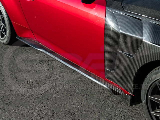 2024-Up Ford Mustang S650 | SDP Performance CARBON FIBER Side Skirts Extension Rocker Panels Ground Effects