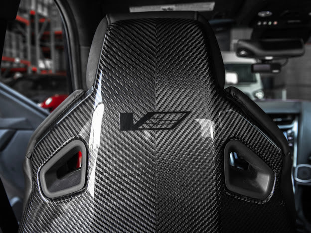 2016 - 2019 Cadillac ATS-V Sedan | Recaro Carbon Fiber Seat Rear Panel Cover Replacement (Driver and Passenger)