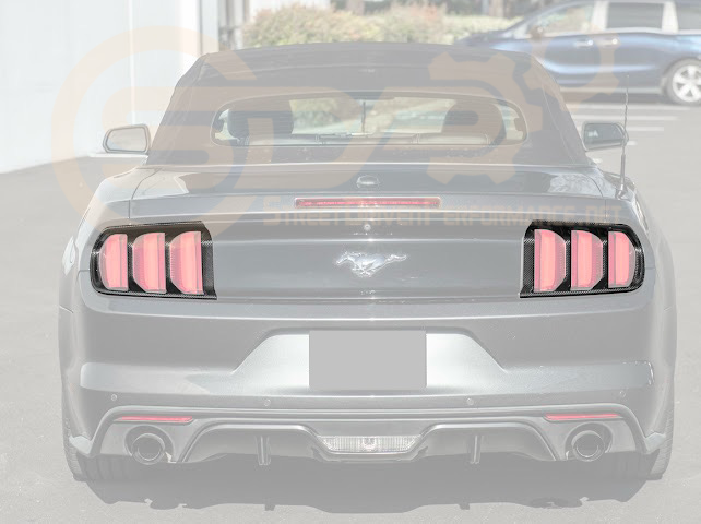 2018-2023 Ford Mustang | DRY CARBON FIBER Rear Tail Light Trim Bezel Cover Pair