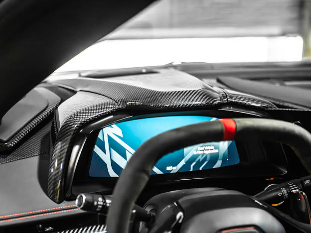2020+ CHEVROLET CORVETTE C8 CARBON FIBER UPPER DASH INSTRUMENT PANEL FULL COVER KIT