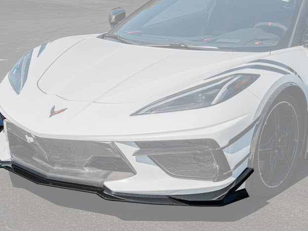 2020+ CORVETTE C8 STINGRAY & Z51 | Z06 Z07 PERFORMANCE FRONT LIP SPLITTER & CANARDS GROUND EFFECTS