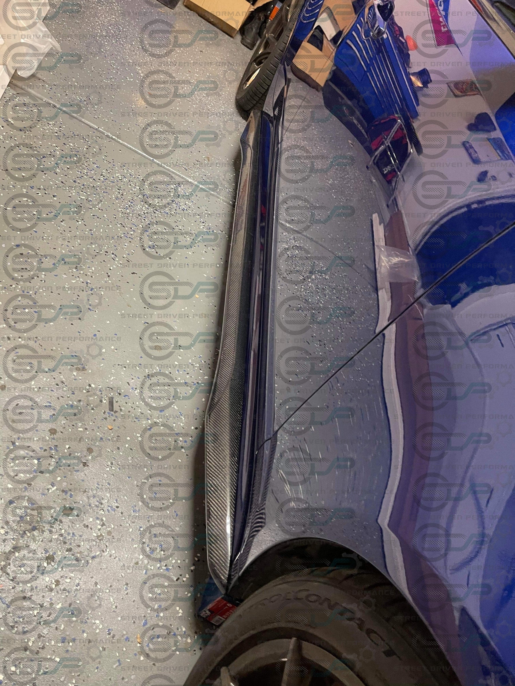 2009-2015 CADILLAC CTS-V CARBON FIBER FRONT SPLITTER & SIDE SKIRTS ROCKER PANELS GROUND EFFECTS