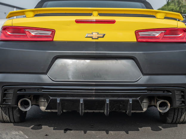 2016-Up Camaro |  Performance Track Style MATTE BLACK Rear Quad Exit Diffuser