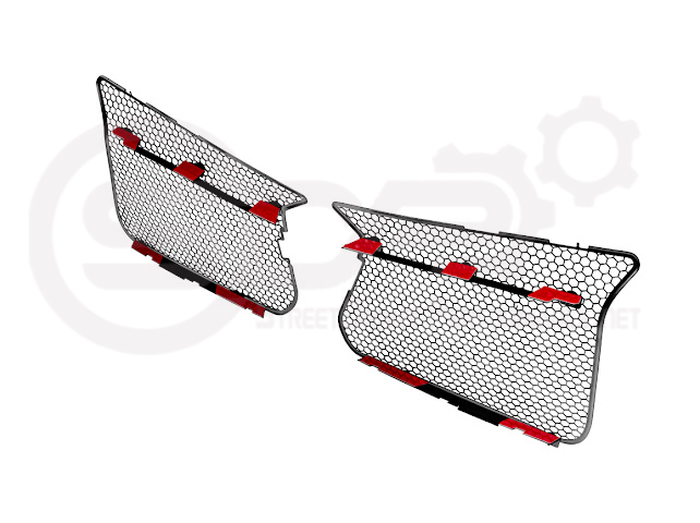 2023+ CHEVROLET CORVETTE C8 E-RAY & Z06 | FACTORY OEM STYLE GLOSSY BLACK FRONT RADIATOR MESH GRILLE GUARD