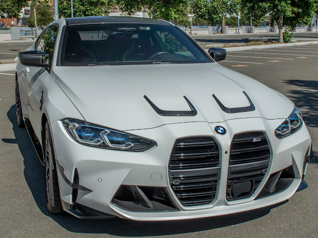 2021-UP BMW G80 M3 & G82 / G83 M4 | M-PERFORMANCE STYLE CARBON FIBER FRONT HOOD SCOOP VENTS