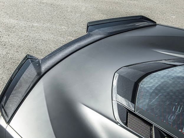 2023-Up CORVETTE C8 Z06 / E-RAY | CARBON FIBER REAR SPOILER WICKER BILL EXTENSION