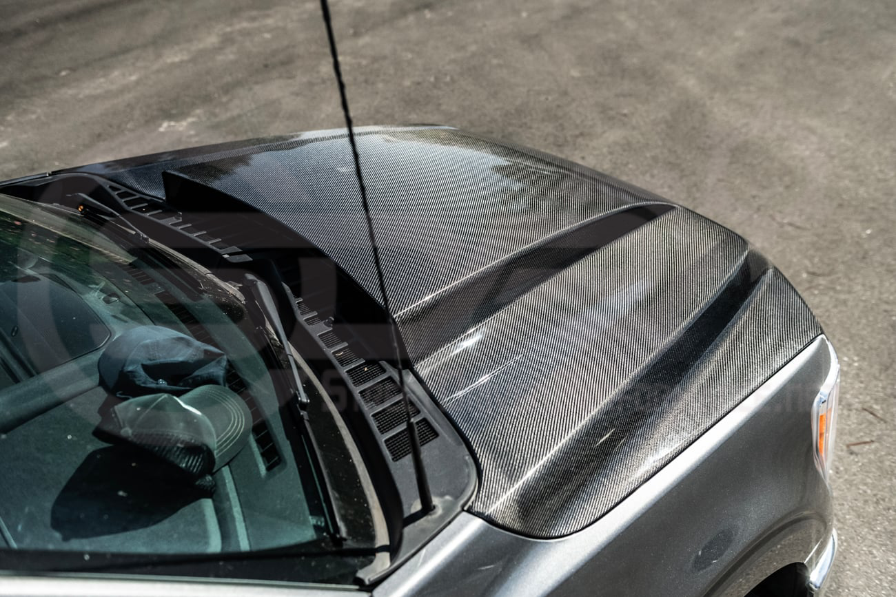 2021-UP FORD F-150 | SDP PERFORMANCE STYLE CARBON FIBER FRONT COWL HOOD