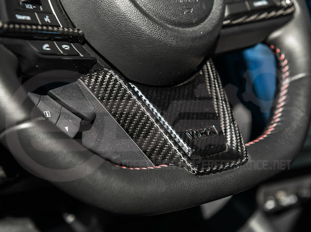 2022-UP SUBARU WRX | FACTORY STYLE CARBON FIBER STEERING WHEEL TRIM COVER