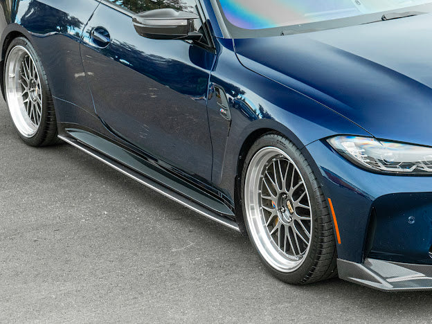 2021-Up BMW G82 G83 M4 M-Performance Extended Style | CARBON FIBER *ADD-ON* Side Skirts Extension Rocker Panel Ground Effects