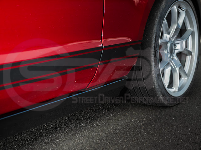 2010-2014 FORD S197 MUSTANG | GT500 STYLE SIDE SKIRTS EXTENSION PAIR ROCKER PANELS GROUND EFFECTS