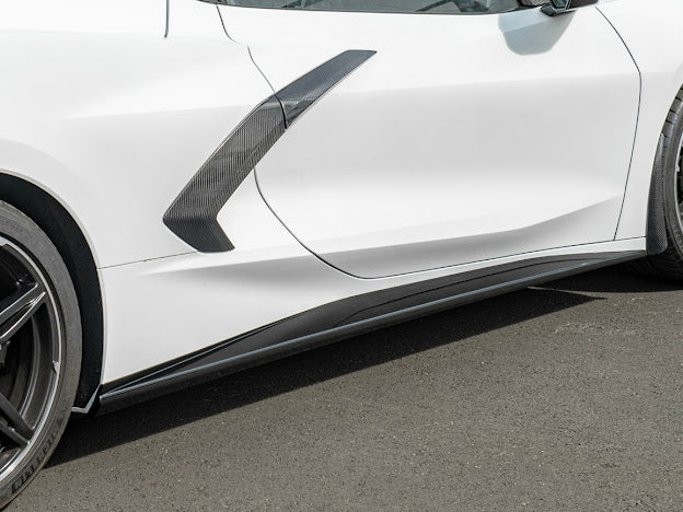 2020+ CHEVROLET CORVETTE C8 SIDE SKIRTS ROCKER PANELS GROUND EFFECTS