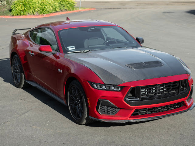 2024+ FORD MUSTANG S650 | CARBON FIBER FRONT GRILLE INSERT REPLACEMENT UPPER & LOWER