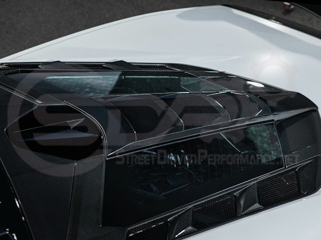 2020+ CORVETTE C8 ALL MODELS | ZR1 STYLE CARBON FLASH REAR WINDOW HATCH VENT LOUVER COVER
