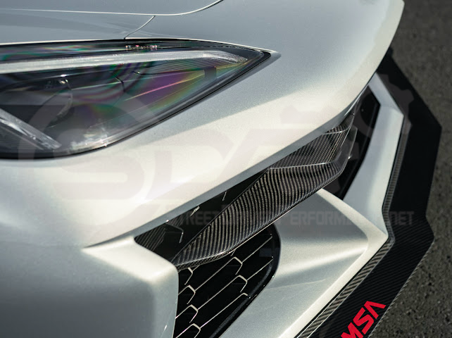 2023+ CHEVROLET CORVETTE C8 Z06 | CARBON FIBER FRONT BUMPER GRILLE INSERT PAIR