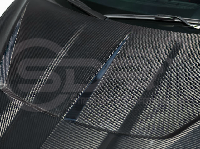 2020-PRESENT CHEVROLET CORVETTE C8 | SDP PERFORMANCE TRACK STYLE DOUBLE SIDED DRY CARBON FIBER FRONT HOOD