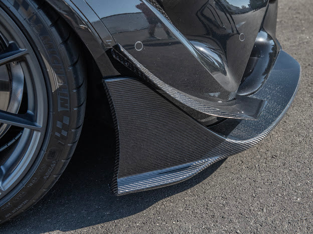 2020-UP TOYOTA SUPRA A91 CARBON FIBER FRONT SPLITTER LIP GROUND EFFECTS (2 PEICE)