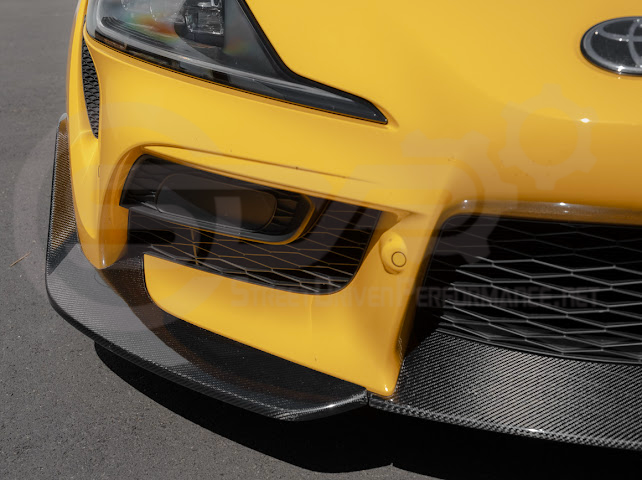 2020-Up Toyota GR Supra A90 A91 | A91 Package CARBON FIBER 3 Piece Front Bumper Lip Splitter Ground Effects