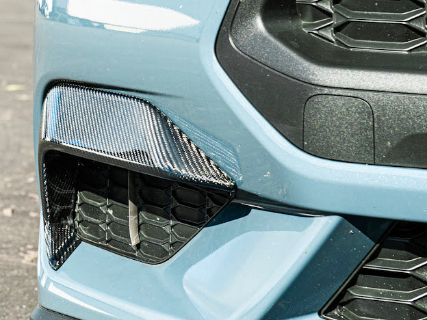 2024-UP FORD MUSTANG ECOBOOST | CARBON FIBER FRONT LOWER SIDE GRILLE INSERTS PAIR