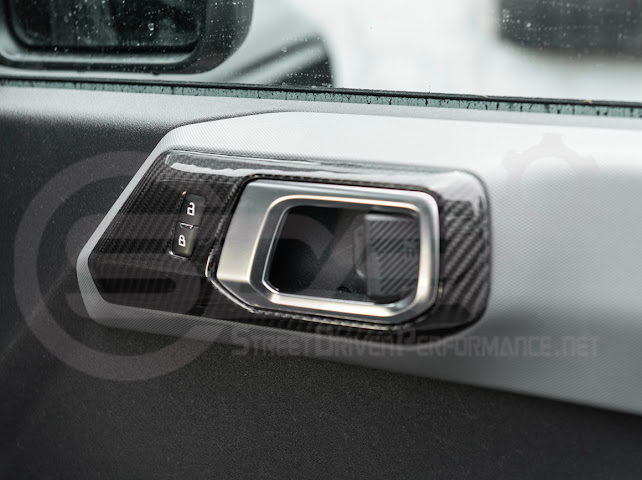 2021-UP FORD BRONCO CARBON FIBER FRONT DOOR HANDLE TRIM COVER