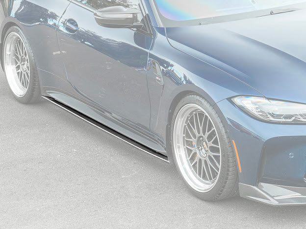 2021-Up BMW G82 G83 M4 M-Performance Extended Style | CARBON FIBER *ADD-ON* Side Skirts Extension Rocker Panel Ground Effects