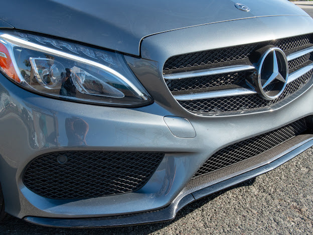 2015-2018 W205 Mercedes C-Class AMG Sport CARBON FIBER Front Bumper Lower Lip Splitter Ground Effects