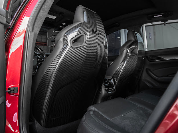 2016 - 2019 Cadillac ATS-V Sedan | Recaro Carbon Fiber Seat Rear Panel Cover Replacement (Driver and Passenger)