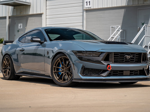 2024-Up Ford Mustang S650 Dark Horse | CARBON FIBER Front Upper Grille Insert Trim Pair