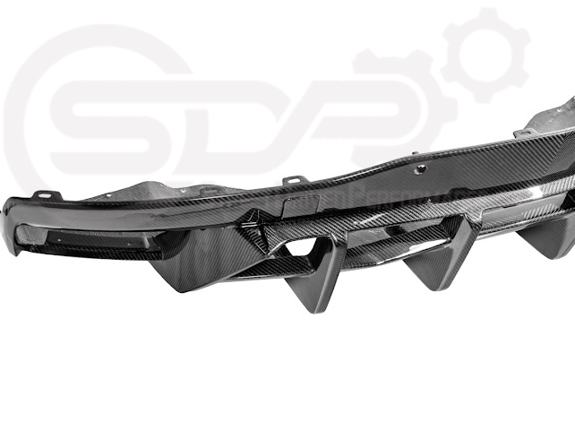 2020-UP CORVETTE C8 | CARBON FIBER REAR BUMPER DIFFUSER QUAD EXIT