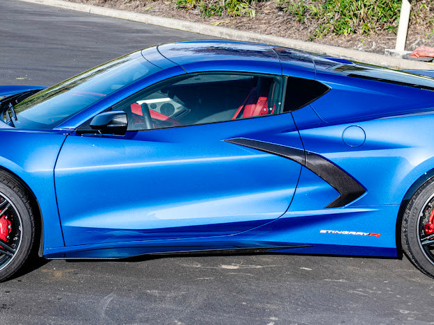 2020+ CHEVROLET CORVETTE C8 STINGRAY | Z06 PACKAGE SIDE SKIRTS ROCKER PANELS GROUND EFFECTS