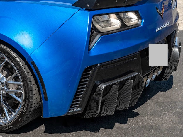 2014-2019 Corvette C7 Performance Track Style *ADD-ON* Rear Bumper Diffuser