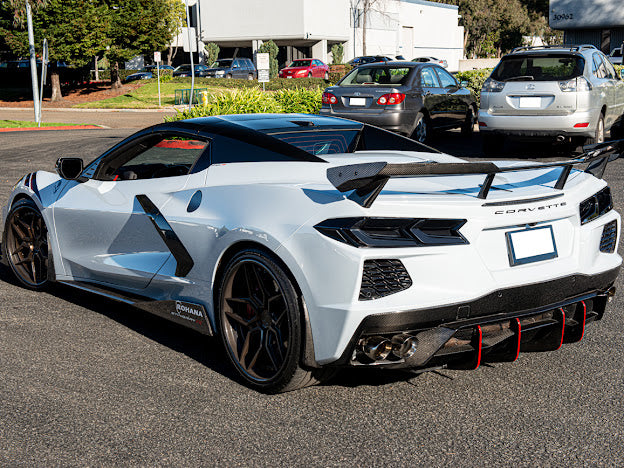 2020+ CHEVROLET CORVETTE C8 DARK TINTED REAR LIGHT COVER