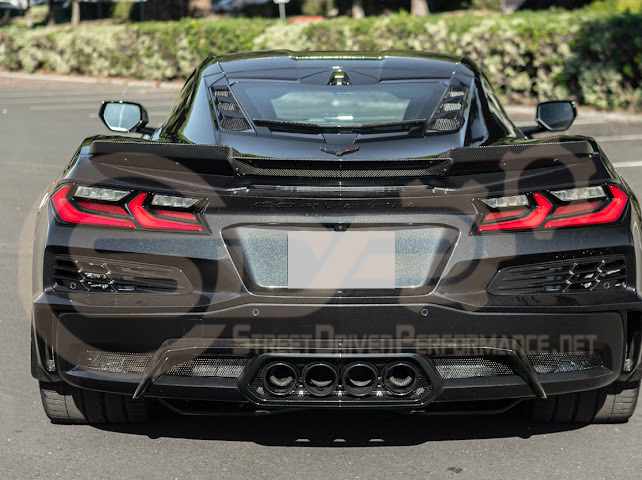 2023-Up CORVETTE C8 Z06 / E-RAY | CARBON FIBER REAR SPOILER WICKER BILL EXTENSION
