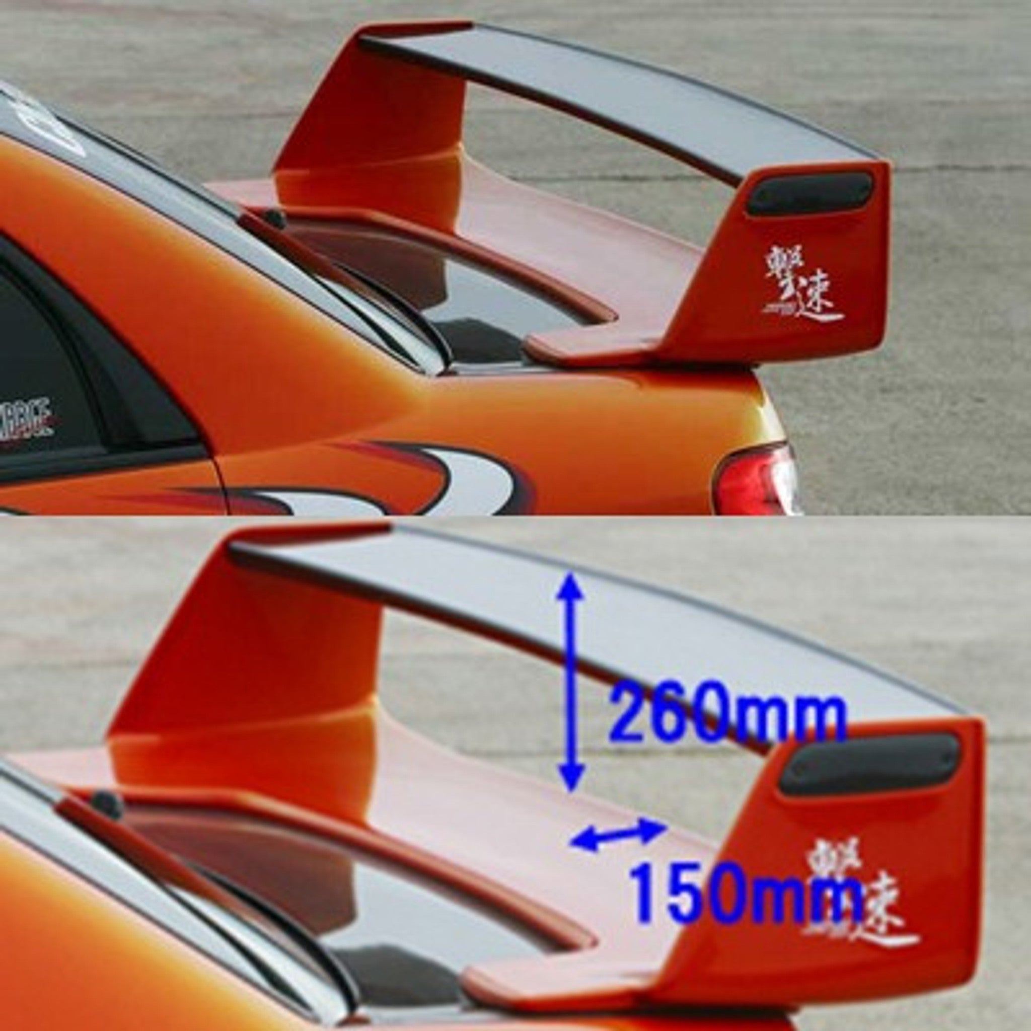Charge Speed 2002-2007 Subaru WRX WR Wing FRP Base with Carbon Top