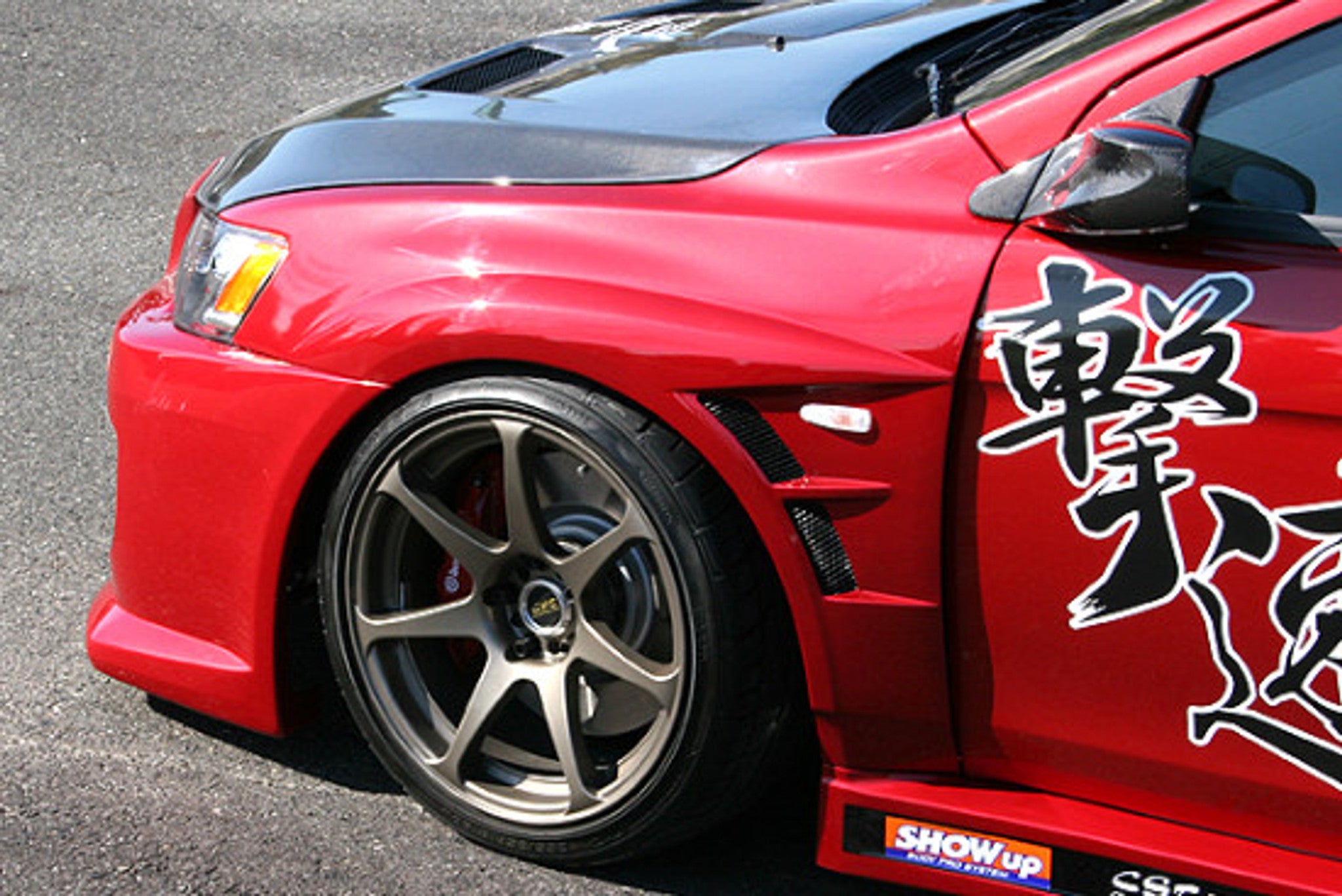 Charge Speed 2008-2017 Mitsubishi Lancer Evo X 20MM D-1 Style Wide Front Fenders FRP