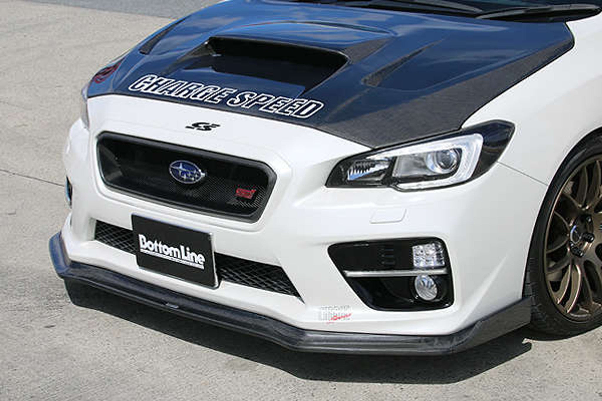 Charge Speed 2015-2017 Subaru WRX STi 4 Doors Sedan VA-B-C BottomLine Type 2 FRP Front Lip for STi