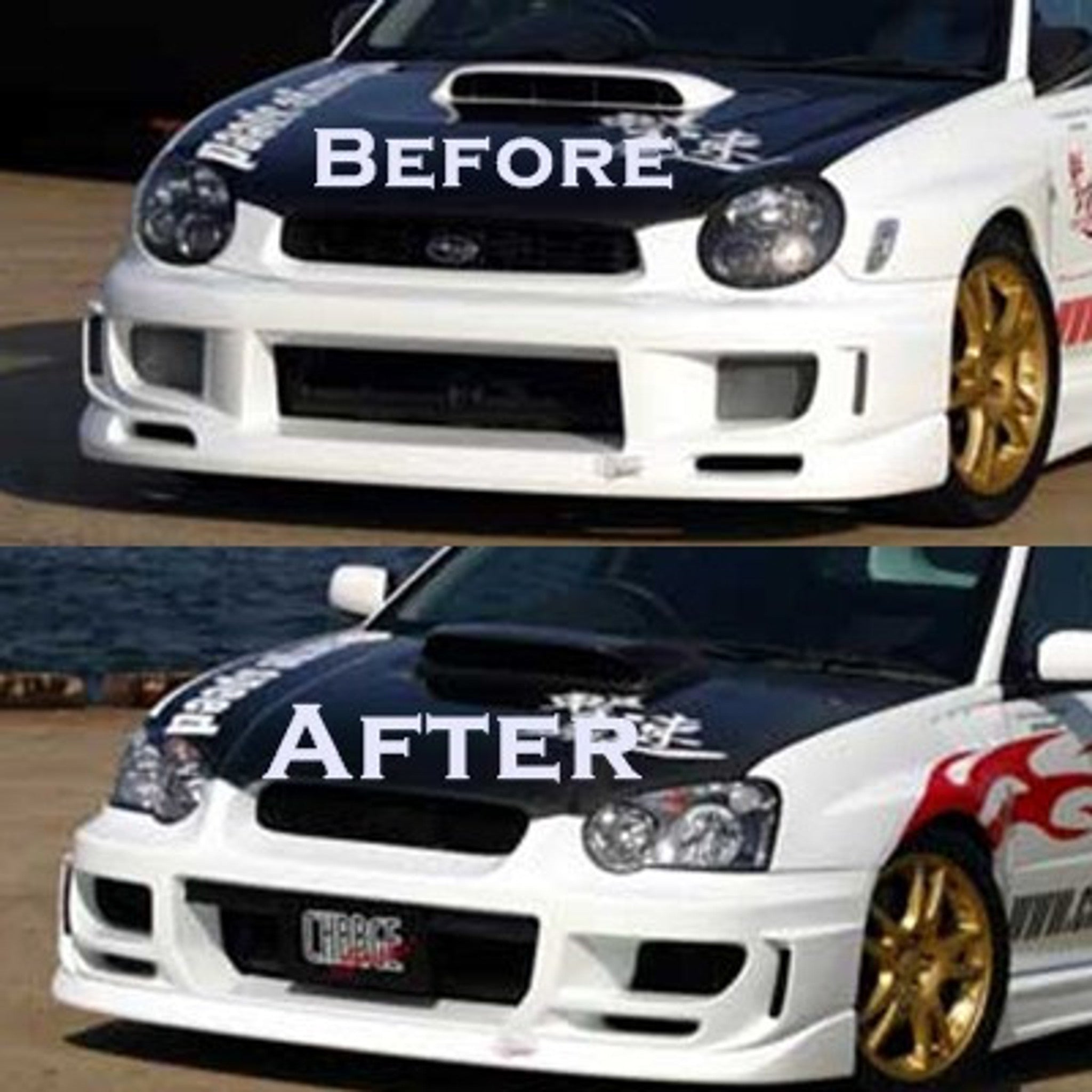 Charge Speed 2002-2003 Subaru Impreza GD-A Zenki/ Round Eye Model Face Lift Kit to 2004-2005 GD-B Peanut Light Style