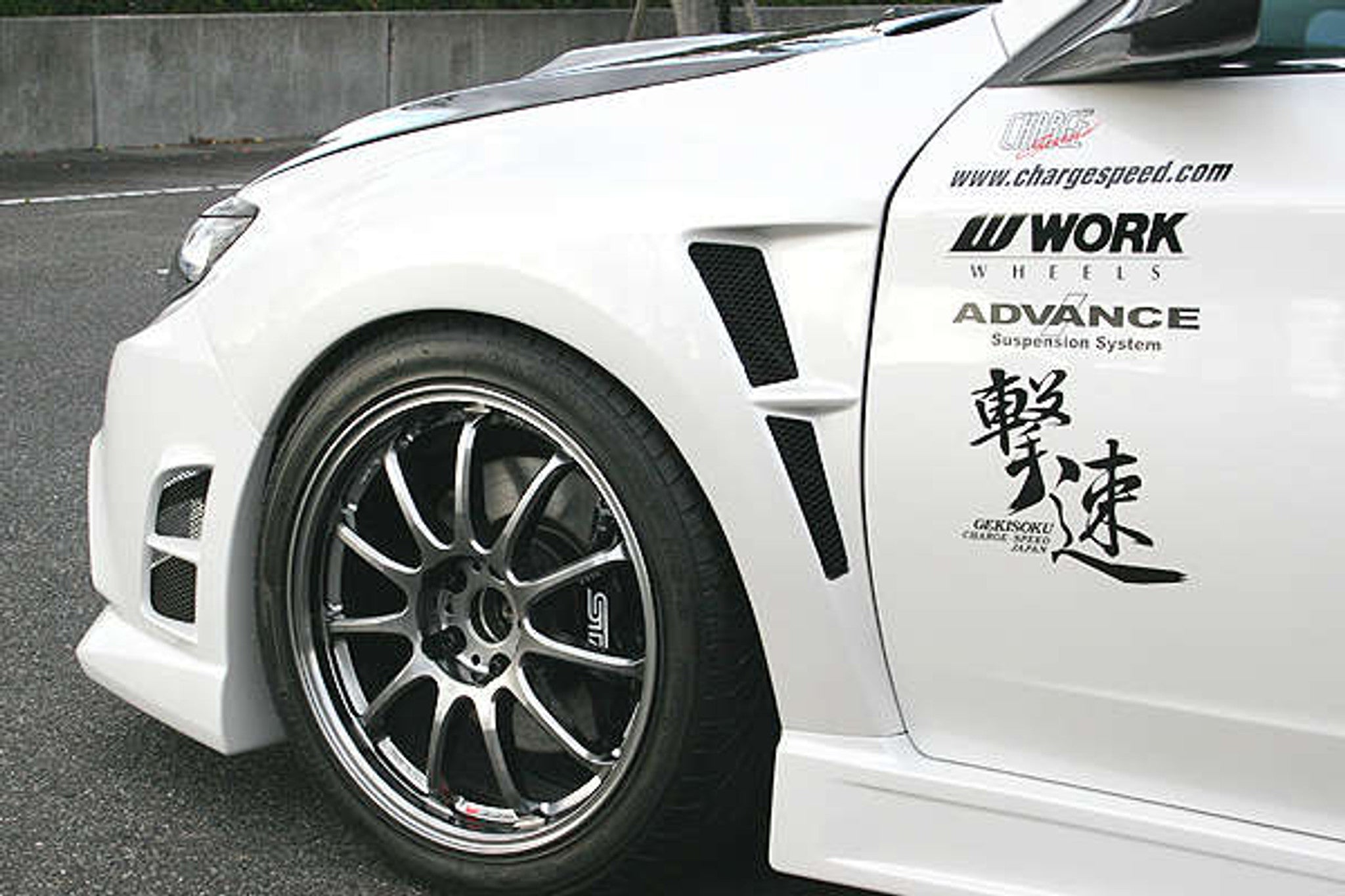 Charge Speed 2008-2014 Subaru WRX STi & Non-STi All GR-B Hatchback/ GV Sedan D-1 style Vented Front Fenders 20mm Wide