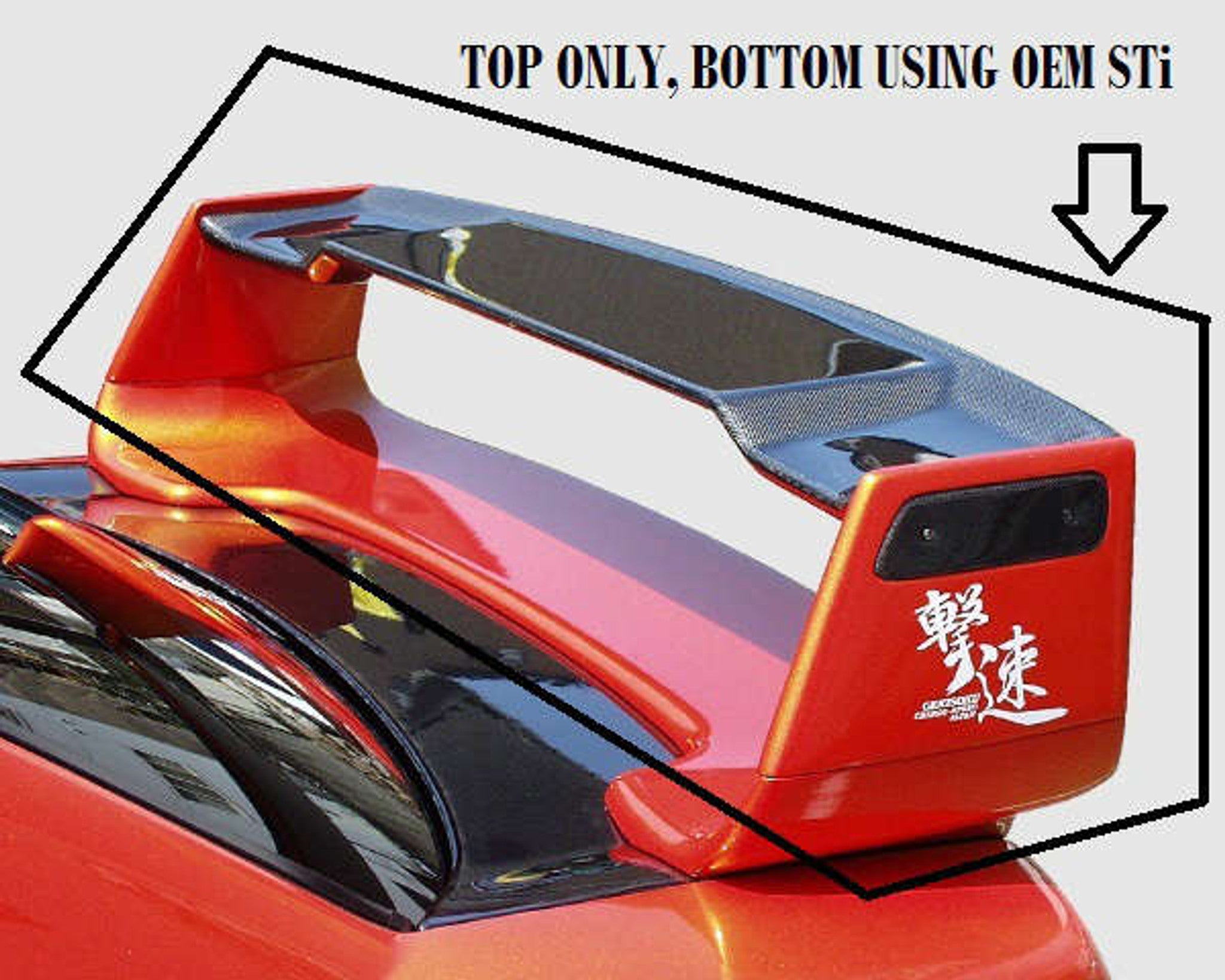 Charge Speed 2002-2007 Subaru WRX Half Composite 3D Carbon Top