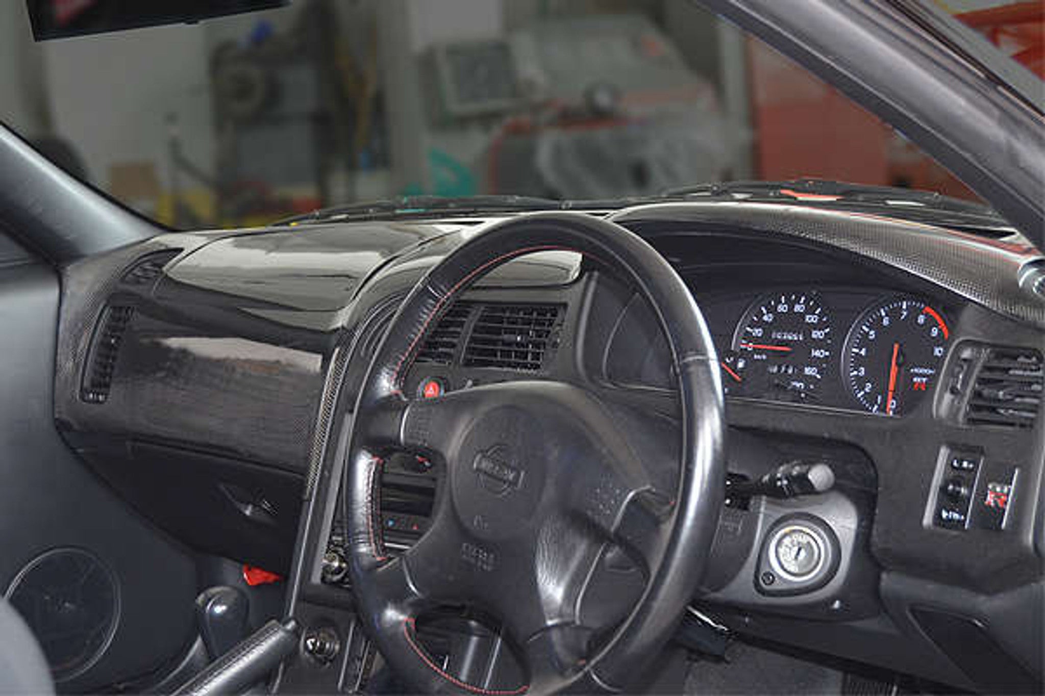 Charge Speed 1993-1998 Nissan GTR BCNR33 OEM Carbon Dashboard Cover - WITH PASSENGER AIR BAG